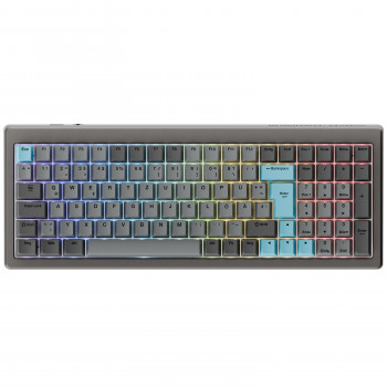 Ducky Cushion 98 gaming-toetsenbord, 96%, DE layout (ISO), Shush Green Switches - Nickel (DKCUS2598-DDDEPHCC3H1)