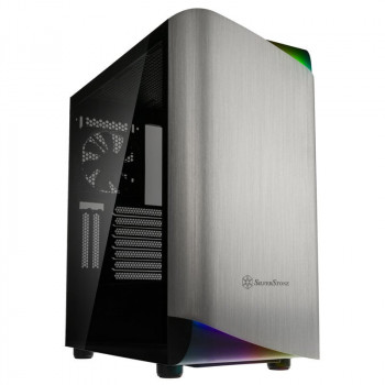 SilverStone Seta A1 mid tower, gehard glas - zwart/zilver