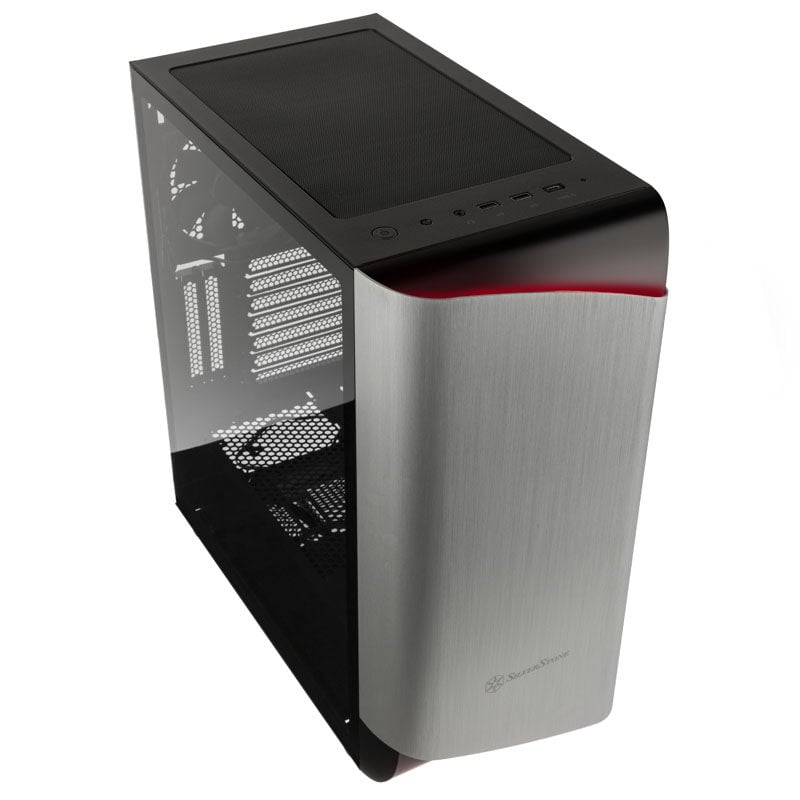 SilverStone Seta A1 mid tower, gehard glas - zwart/zilver