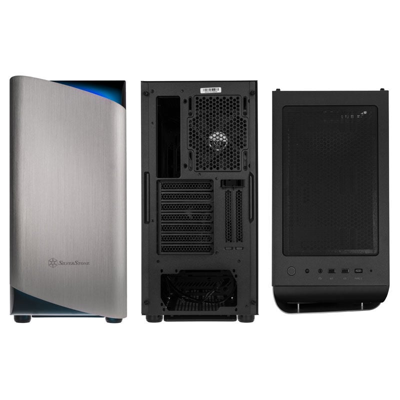 SilverStone Seta A1 mid tower, gehard glas - zwart/zilver