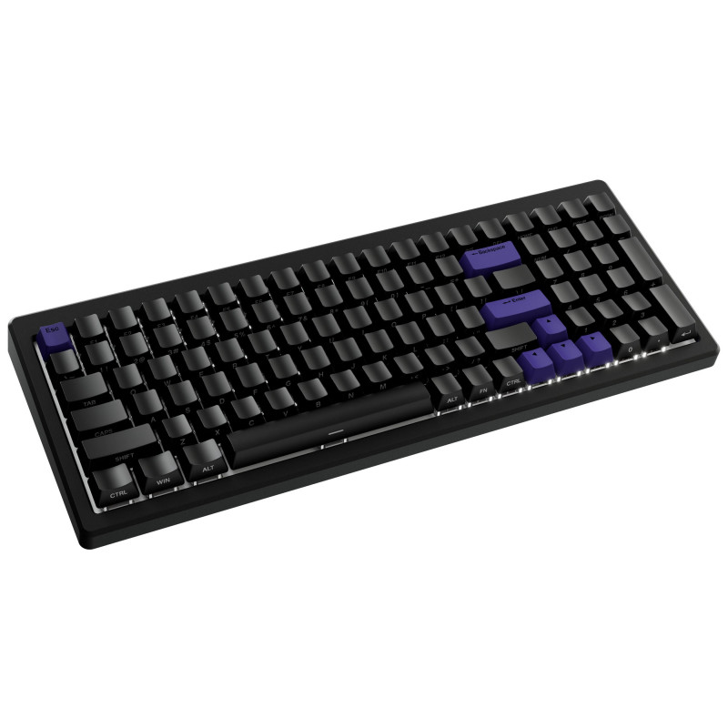 Ducky Cushion 98 gaming-toetsenbord, 96%, US-layout (ANSI), Shush Red Switches – matzwart