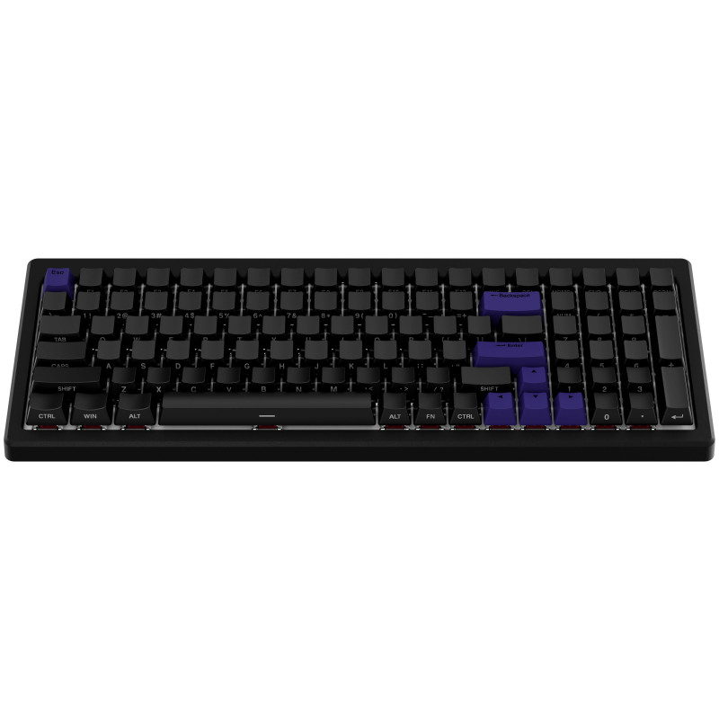 Ducky Cushion 98 gaming-toetsenbord, 96%, US-layout (ANSI), Shush Green Switches – matzwart
