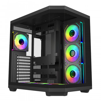 FSP U580 ARGB ATX ultra tower gaming-behuizing – zwart