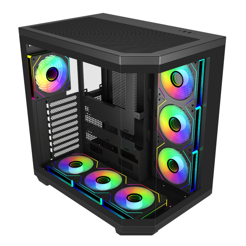 FSP U580 ARGB ATX ultra tower gaming-behuizing – zwart