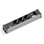 Bachmann UNIVERSAL verlengkabel, 3 stopcontacten, 3 m, zwart / zilver-antraciet (922.0111)