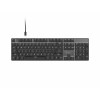 Natec Amberjack bedrade toetsenbord, US-layout, lineaire hot-swap-switches, witte achtergrondverlichting, anti-ghosting, macro-opname, zwart/grijs (NKL-2391)