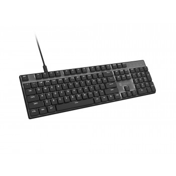 Natec Amberjack bedrade toetsenbord, US-layout, lineaire hot-swap-switches, witte achtergrondverlichting, anti-ghosting, macro-opname, zwart/grijs (NKL-2391)