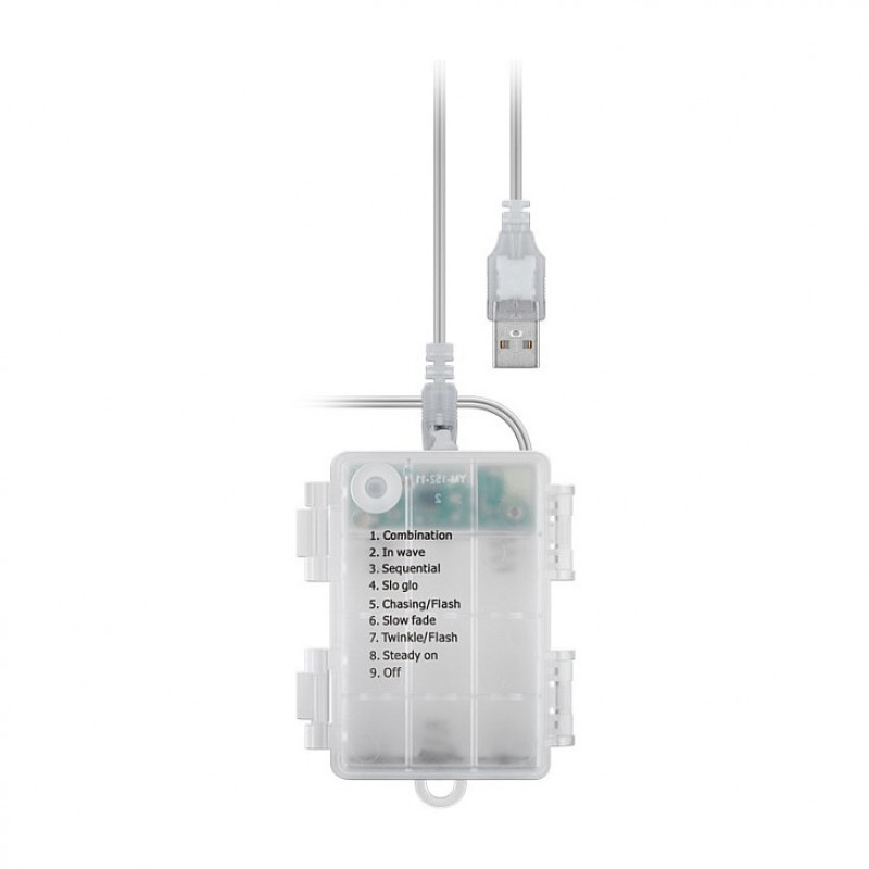Goobay 300 LED-lichtgordijn transparant 2,5 m