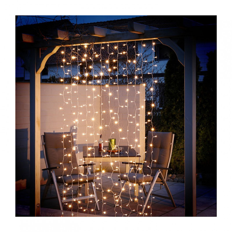 Goobay 300 LED-lichtgordijn transparant 2,5 m