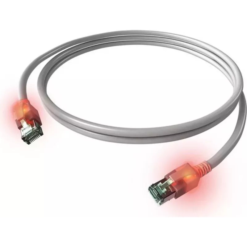 ZVK EasyLan Cat6a LED patchkabel RJ45, afgeschermd, 7,5 m, turquoise