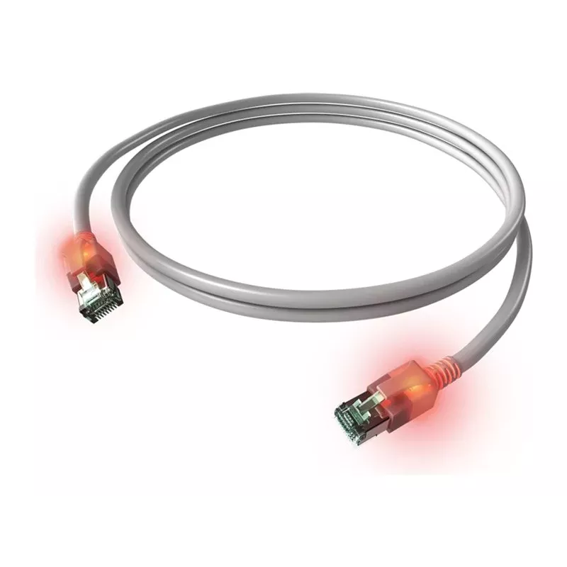 ZVK EasyLan Cat6a LED patchkabel RJ45, afgeschermd, 7,5 m, turquoise
