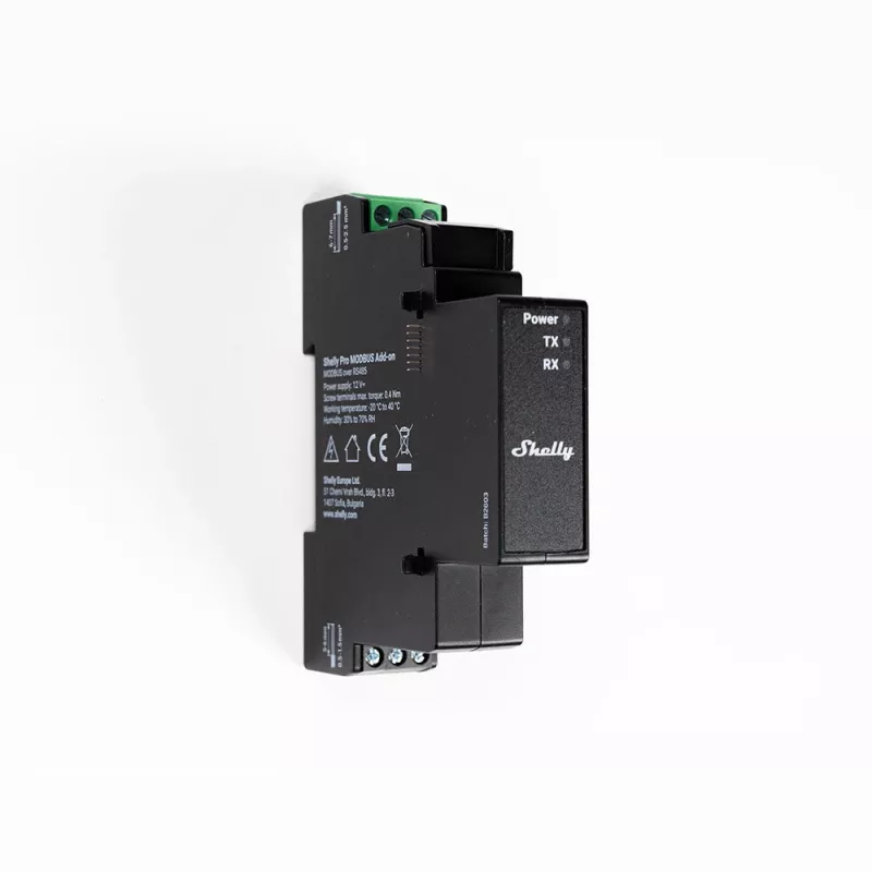 Shelly Pro Modbus Add-on RS485, DIN-railaccessoire