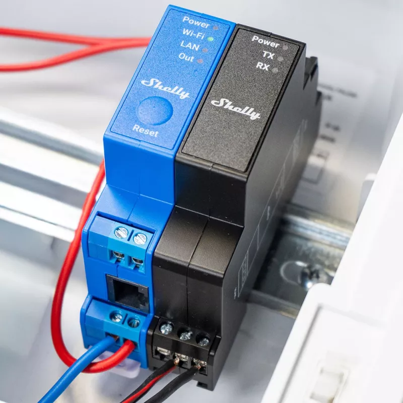 Shelly Pro Modbus Add-on RS485, DIN-railaccessoire