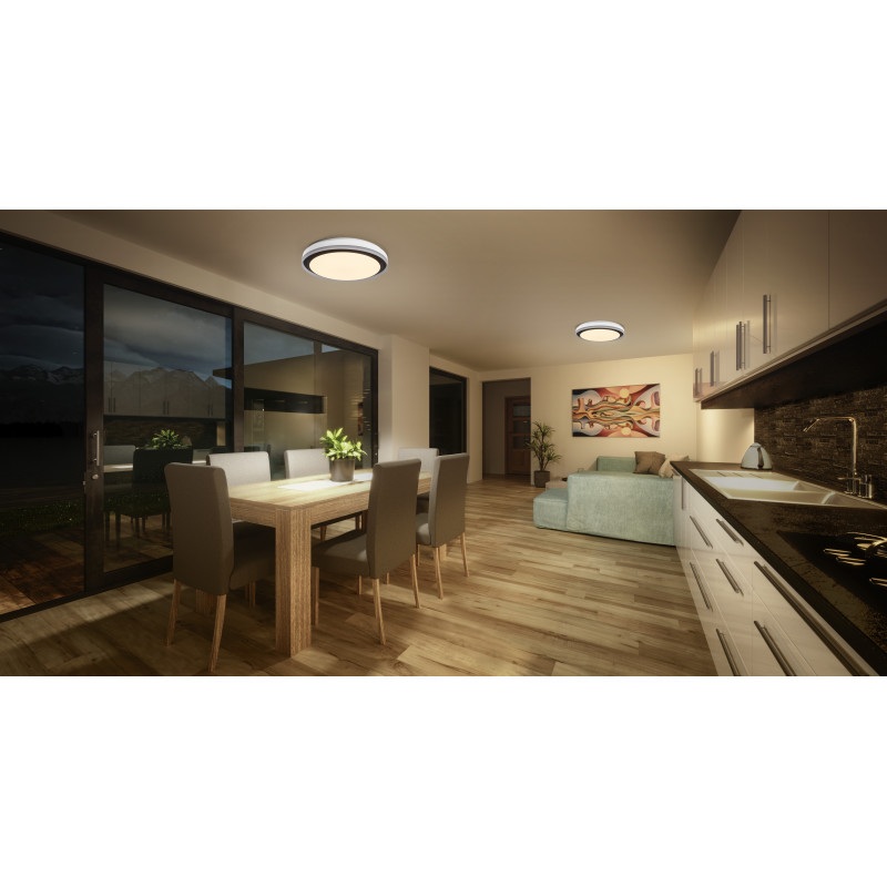 Osram SMART+ WiFi Orbis Magic wand-/plafondlamp 500 mm, RGB+TW, dimbaar, 38 W – zwart/wit