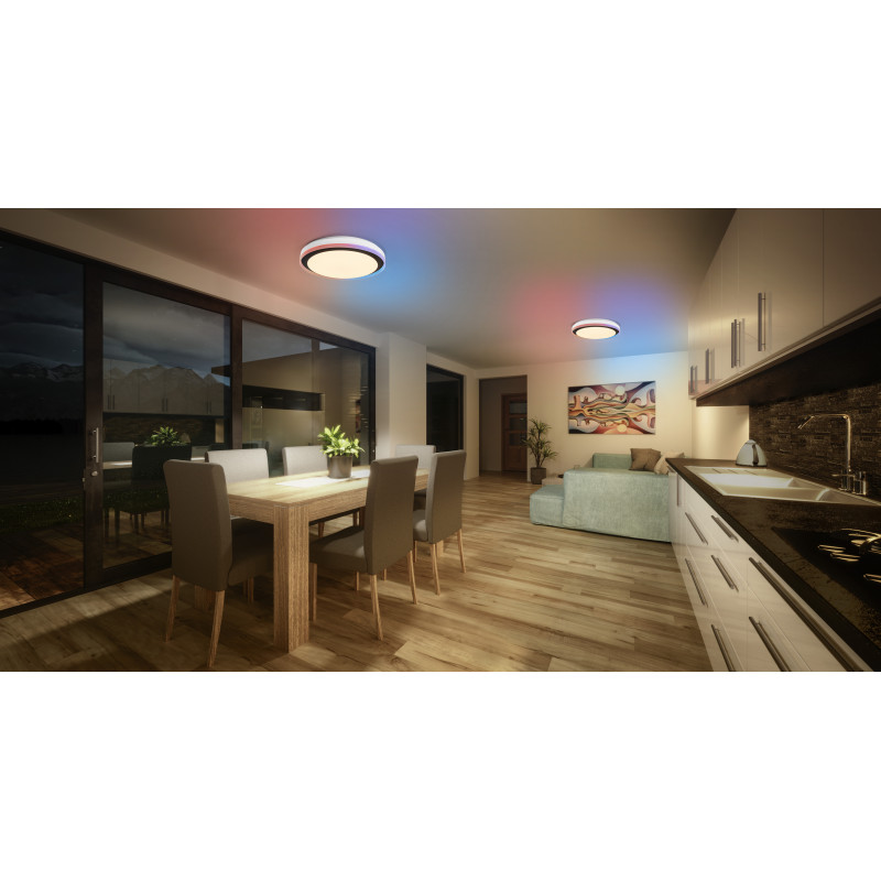 Osram SMART+ WiFi Orbis Magic wand-/plafondlamp 500 mm, RGB+TW, dimbaar, 38 W – zwart/wit