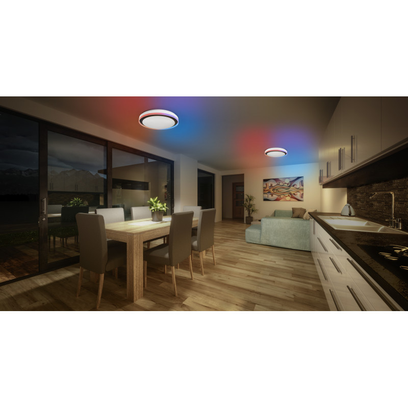 Osram SMART+ WiFi Orbis Magic wand-/plafondlamp 500 mm, RGB+TW, dimbaar, 38 W – zwart/wit