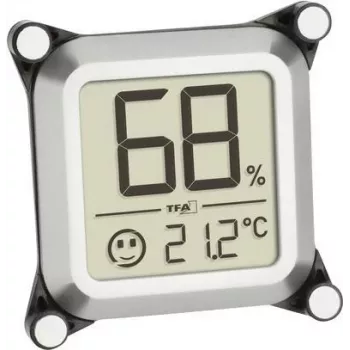 TFA Dostmann humidor-thermo-/hygrometer, zilver, 30.5056.54