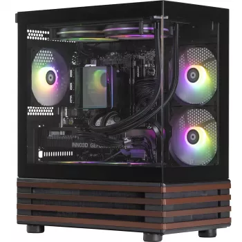Thermaltake LCGS View 170WS desktop-pc, zwart/hout, Windows 11 Home