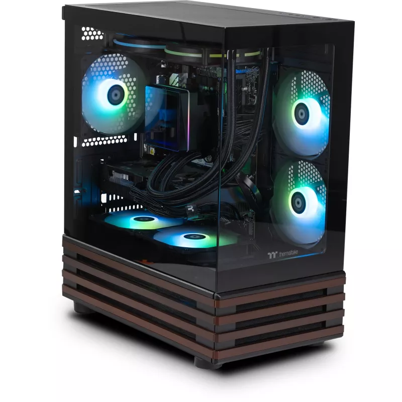 Thermaltake LCGS View 170WS desktop-pc, zwart/hout, Windows 11 Home
