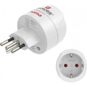 Hama reisadapter type J, L, N, 3-polig, voor Zwitserland, Italië en Brazilië
