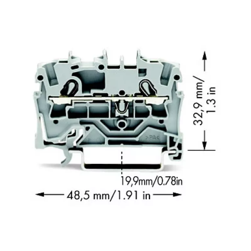 WAGO 2002-1201 klemmenblok, 5,2 mm, 48,5 mm, 32,9 mm, 800 V