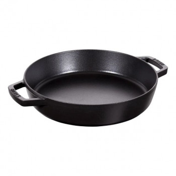 Zwilling Staub gietijzeren braadpan met 2 handgrepen, 26 cm, zijdeglans zwart (40511-725-0)