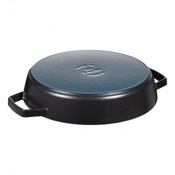 Zwilling Staub gietijzeren braadpan met 2 handgrepen, 26 cm, zijdeglans zwart (40511-725-0)