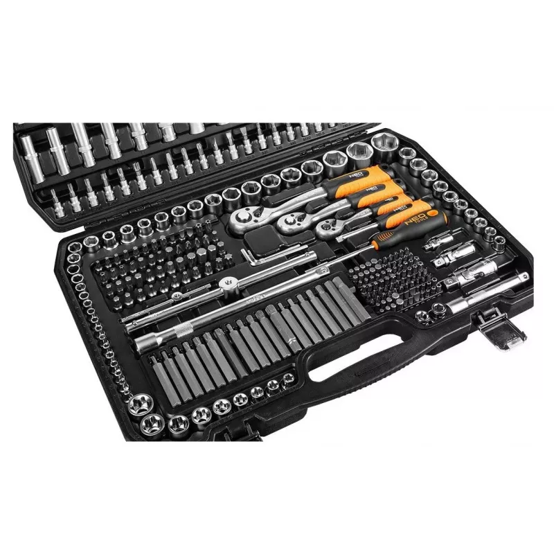 Neo Tools 10-218 gereedschapsset, 300 delen, 1/2, 3/8, 1/4 aandrijving