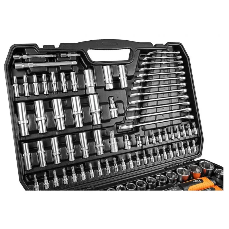 Neo Tools 10-218 gereedschapsset, 300 delen, 1/2, 3/8, 1/4 aandrijving