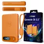 3mk incharge® Genesis Qi 2 25W draadloze oplader + PD45W, geïntegreerde USB-C-kabel, oranje