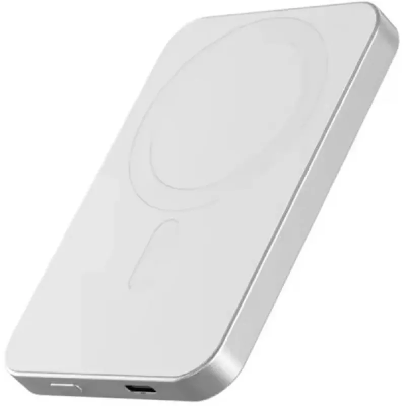 Nevox magnetische draadloze powerbank Qi2, 5000 mAh, zilver/wit