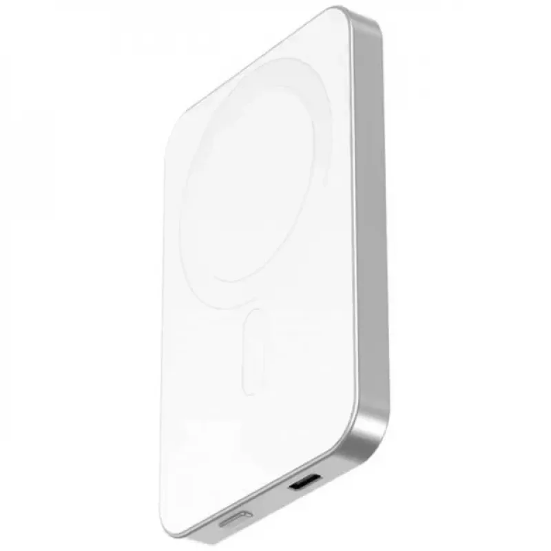 Nevox magnetische draadloze powerbank Qi2, 5000 mAh, zilver/wit