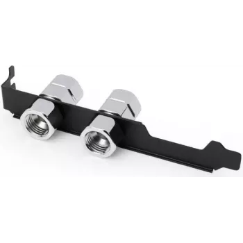 Alphacool ES PCIe-slotbeugel 2x G1/4 binnendraad en kabeldoorvoer