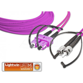 Lightwin glasvezel-patchkabel SC naar ST OM4, 2 m, paars