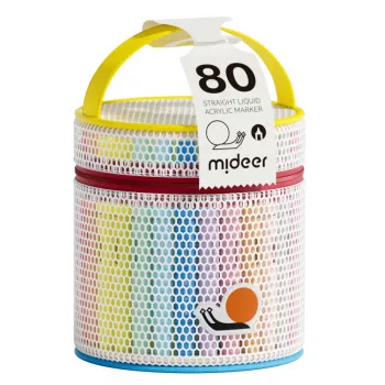 mideer vloeibare acrylmarker met penseelpunt – 80 kleuren in tube