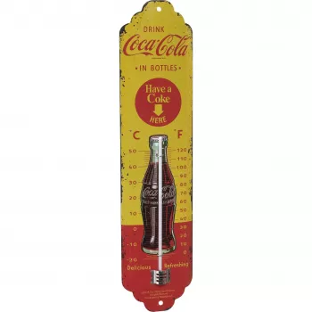 TFA Dostmann NOSTALGIC ART Coca Cola thermometer geel, rood