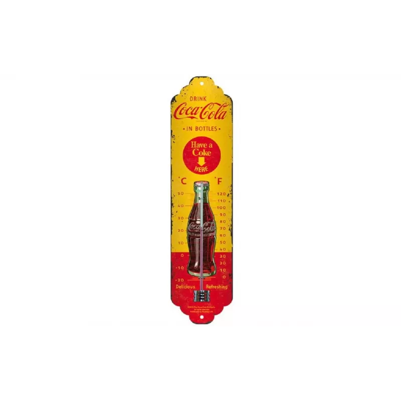 TFA Dostmann NOSTALGIC ART Coca Cola thermometer geel, rood