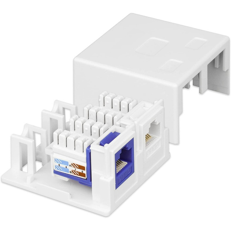 Techly 366310 opbouwdoos voor 2 keystone-modules RJ45 of RJ11/12