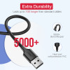 Ugreen USB-kabel USB-A naar micro-USB, 0,5 m, zwart