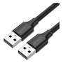 Ugreen US102 USB 2.0-kabel stekker naar stekker, 0,5 m, zwart