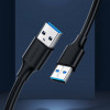 Ugreen US102 USB 2.0-kabel stekker naar stekker, 0,5 m, zwart