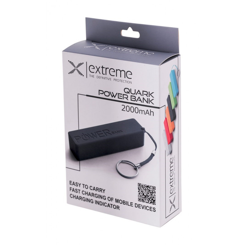 Esperanza Quark powerbank 2000 mAh, zwart