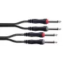 Cordial 14845 jack-audiokabel [2x 6,3 mm jackstekker (mono) - 2x 6,3 mm jackstekker (mono)] 3 m zwarte PVC-mantel, Twin-Lead