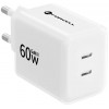 Forcell F-Energy GaN III Crystal Color VT-60 60W PD QC 4.0 2x USB-C wandlader wit + kabel