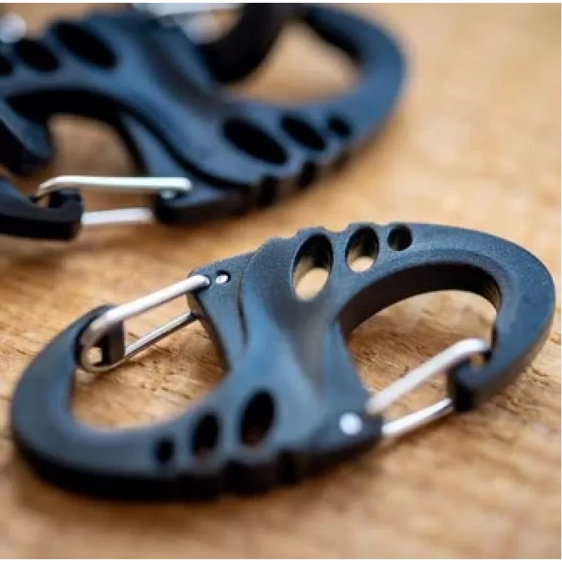 Mil-Tec S-hook karabijnhaakset – zwart