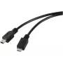 Renkforce USB 2.0-kabel Micro-USB naar Mini-USB, 0,5 m, zwart