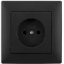 VCX WESA LC 07C enkel stopcontact, zwart