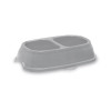 Stefanplast Break 13 voerbak voor huisdieren 0,2+0,2 l, 21x13x5 cm, assorti grijs/blauw