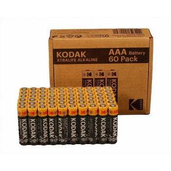 Kodak XTRALIFE AAA LR3 alkalinebatterijen, 60-pack