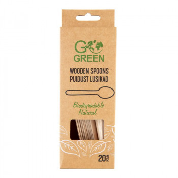 Gogreen Go Green houten lepels, 20 stuks